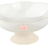 Maxbell Decorative Pedestal Bowl Drainage for Drawing Room Banquet Family Gatherings White