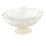 Maxbell Decorative Pedestal Bowl Drainage for Drawing Room Banquet Family Gatherings White