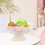 Maxbell Decorative Pedestal Bowl Drainage for Drawing Room Banquet Family Gatherings White