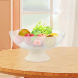 Maxbell Decorative Pedestal Bowl Drainage for Drawing Room Banquet Family Gatherings White