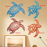 Maxbell Metal Sea Turtle Decoration Wall Mounted 11.6x11.6inch for Kitchen Balconies Style A