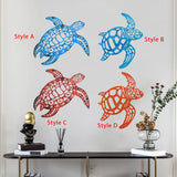 Maxbell Metal Sea Turtle Decoration Wall Mounted 11.6x11.6inch for Kitchen Balconies Style A
