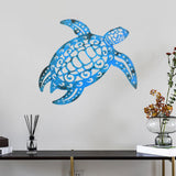 Maxbell Metal Sea Turtle Decoration Wall Mounted 11.6x11.6inch for Kitchen Balconies Style A