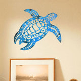 Maxbell Metal Sea Turtle Decoration Wall Mounted 11.6x11.6inch for Kitchen Balconies Style A