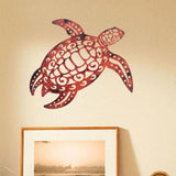 Maxbell Metal Sea Turtle Decoration Wall Mounted 11.6x11.6inch for Kitchen Balconies Style C