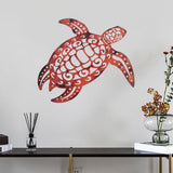 Maxbell Metal Sea Turtle Decoration Wall Mounted 11.6x11.6inch for Kitchen Balconies Style C