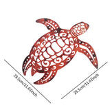 Maxbell Metal Sea Turtle Decoration Wall Mounted 11.6x11.6inch for Kitchen Balconies Style C