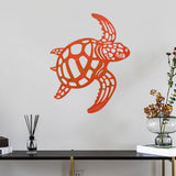 Maxbell Metal Sea Turtle Decoration Wall Mounted 11.6x11.6inch for Kitchen Balconies Style D