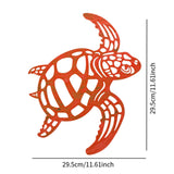 Maxbell Metal Sea Turtle Decoration Wall Mounted 11.6x11.6inch for Kitchen Balconies Style D