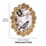 Maxbell Tabletop Picture Frame Floral Pattern Photo Frame for Apartment Bedroom Dorm