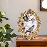 Maxbell Tabletop Picture Frame Floral Pattern Photo Frame for Apartment Bedroom Dorm