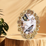 Maxbell Tabletop Picture Frame Floral Pattern Photo Frame for Apartment Bedroom Dorm