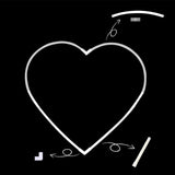 Maxbell Balloon Arch Stand Kit Decoration Heart Shaped for Baby Shower Ceremony