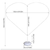 Maxbell Balloon Arch Stand Kit Decoration Heart Shaped for Baby Shower Ceremony