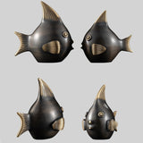 Maxbell Brass Fish Figurines Charming Craft Art Ornaments for Hotels Weddings Stores