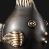 Maxbell Brass Fish Figurines Charming Craft Art Ornaments for Hotels Weddings Stores
