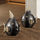 Maxbell Brass Fish Figurines Charming Craft Art Ornaments for Hotels Weddings Stores