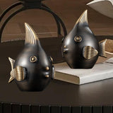 Maxbell Brass Fish Figurines Charming Craft Art Ornaments for Hotels Weddings Stores