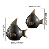 Maxbell Brass Fish Figurines Charming Craft Art Ornaments for Hotels Weddings Stores