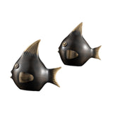 Maxbell Brass Fish Figurines Charming Craft Art Ornaments for Hotels Weddings Stores