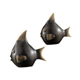 Maxbell Brass Fish Figurines Charming Craft Art Ornaments for Hotels Weddings Stores