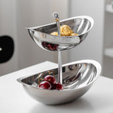 Maxbell Fruit Basket Multifunctional Fruit Storage Stand for Countertop Kitchen Home Double Layer