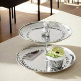 Maxbell Cupcake Stand Decorative Pastry Serving Tray for Tea Party Hotel Celebration 2 Tiers