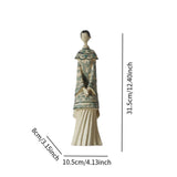 Maxbell Ancient Girl Lady Figurine Resin Collectible Statue for Living Room Home Bar