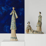 Maxbell Ancient Girl Lady Figurine Resin Collectible Statue for Living Room Home Bar
