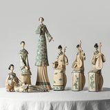 Maxbell Ancient Girl Lady Figurine Resin Collectible Statue for Living Room Home Bar