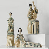 Maxbell Ancient Girl Lady Figurine Resin Collectible Statue for Living Room Home Bar