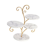 Maxbell 4 Tier Cupcake Stand Pastry Cupcake Holder for Banquet Afternoon Tea Wedding