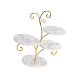 Maxbell 4 Tier Cupcake Stand Pastry Cupcake Holder for Banquet Afternoon Tea Wedding