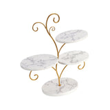 Maxbell 4 Tier Cupcake Stand Pastry Cupcake Holder for Banquet Afternoon Tea Wedding