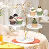 Maxbell 4 Tier Cupcake Stand Pastry Cupcake Holder for Banquet Afternoon Tea Wedding