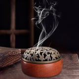 Maxbell Wooden Incense Burner Home Decor Incense Case for Studio Tea Room Office