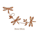 Maxbell Iron Dragonfly Wall Art Artwork Ornament for Indoor Outdoor Living Room Home 30x18 cm