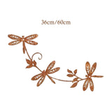 Maxbell Iron Dragonfly Wall Art Artwork Ornament for Indoor Outdoor Living Room Home 30x18 cm
