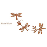 Maxbell Iron Dragonfly Wall Art Artwork Ornament for Indoor Outdoor Living Room Home 30x18 cm