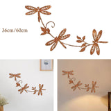 Maxbell Iron Dragonfly Wall Art Artwork Ornament for Indoor Outdoor Living Room Home 30x18 cm