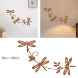 Maxbell Iron Dragonfly Wall Art Artwork Ornament for Indoor Outdoor Living Room Home 30x18 cm