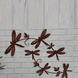 Maxbell Iron Dragonfly Wall Art Artwork Ornament for Indoor Outdoor Living Room Home 30x18 cm