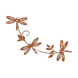 Maxbell Iron Dragonfly Wall Art Artwork Ornament for Indoor Outdoor Living Room Home 30x18 cm