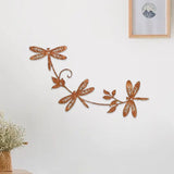 Maxbell Iron Dragonfly Wall Art Artwork Ornament for Indoor Outdoor Living Room Home 60x36 cm