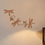 Maxbell Iron Dragonfly Wall Art Artwork Ornament for Indoor Outdoor Living Room Home 60x36 cm