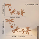 Maxbell Iron Dragonfly Wall Art Artwork Ornament for Indoor Outdoor Living Room Home 60x36 cm
