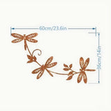 Maxbell Iron Dragonfly Wall Art Artwork Ornament for Indoor Outdoor Living Room Home 60x36 cm