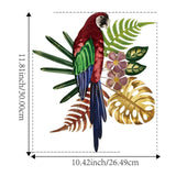 Maxbell 2D Metal Parrot Wall Decor Ornament for Yard Housewarming Gift Swimming Pool