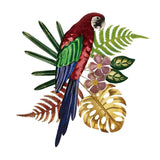 Maxbell 2D Metal Parrot Wall Decor Ornament for Yard Housewarming Gift Swimming Pool