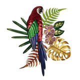Maxbell 2D Metal Parrot Wall Decor Ornament for Yard Housewarming Gift Swimming Pool